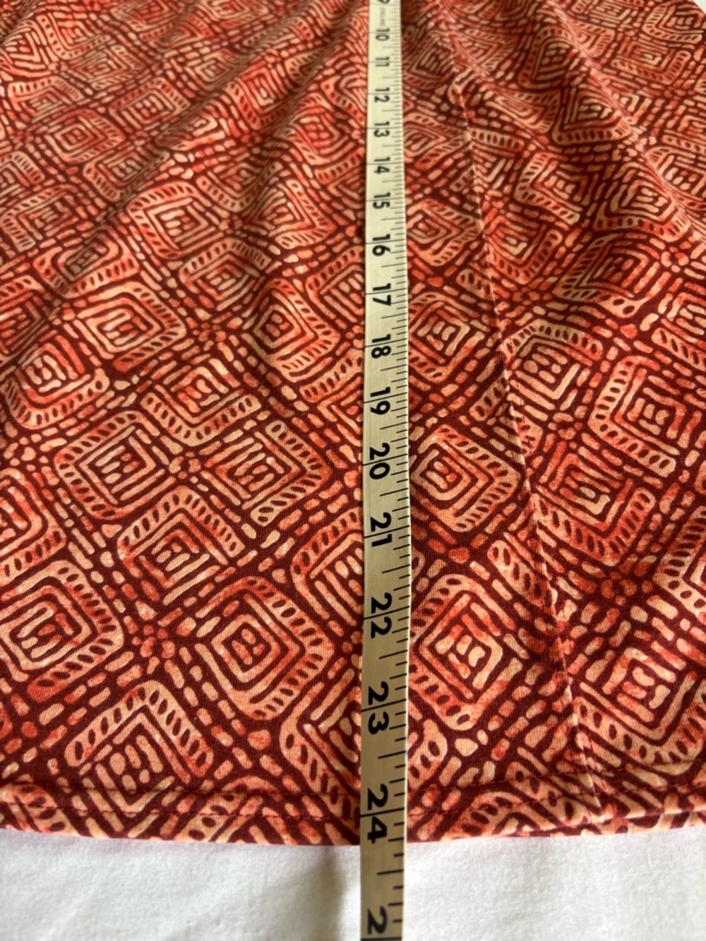 Royal Robbins Red Geometric A-Line Skirt - Picture 9 of 9